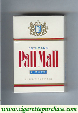 Pall Mall Rothmans Lights cigarettes hard box